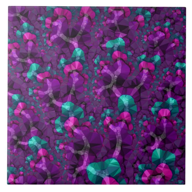 Azulejo Colorido Boho Hippie Jewel Tone de baja fractura d (Frente)