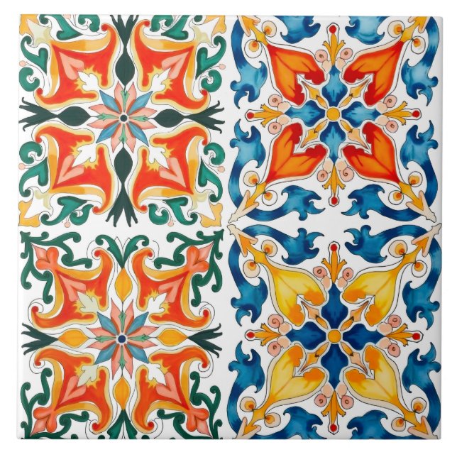 Azulejo Colorido, mediterráneo, mosaico,