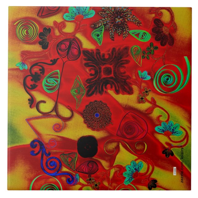 Azulejo Colorido mosaico cerámico (Frente)