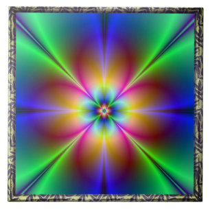 Azulejo Colorido Neon Daisy Tile