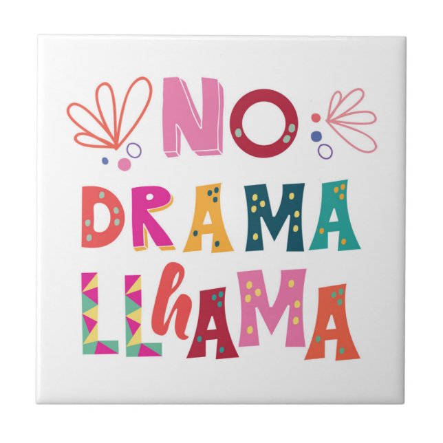 Azulejo Colorido ninguna llama del drama (Frente)