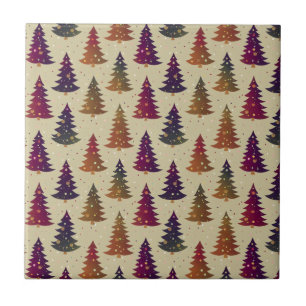 Azulejo Colorido patrón de repetición de árbol de Navidad 
