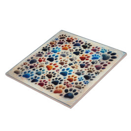 Azulejo Colorido perrito canino impreso con pasión