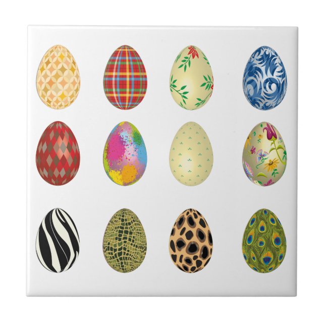 Azulejo coloridos huevos de Pascua (Frente)