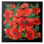 Azulejo Coloridos lapachos rojos<br><div class="desc">Las adorables amapolas rojas hacen una hermosa y colorida baldosa.</div>