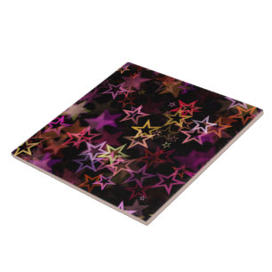 Azulejo Colorous Stars Dance Whimsically
