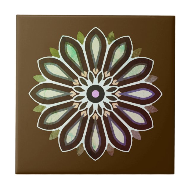 AZULEJO COLOURFULL FLOWER ART GIFT DAUGHTER MOM BOSS 2026 (Frente)