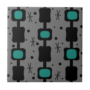 Azulejo Columnas de Mod medio retro Verde azuladas