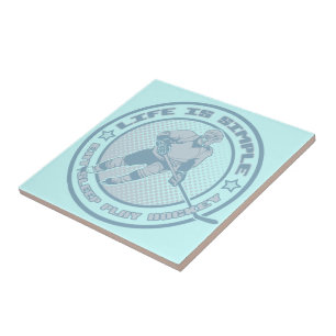 Azulejo Coma, duerme, juega a hockey