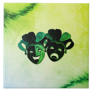 Azulejo Comedia y Tragedia Diseñan Teatro Verde