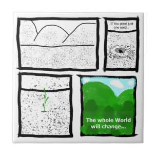 Azulejo Cómic verde