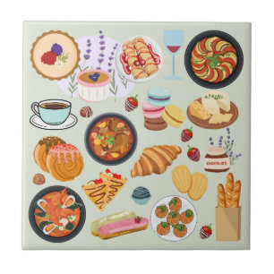 Azulejo Comida francesa