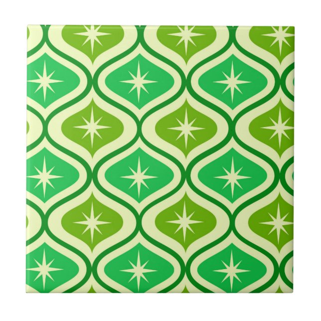 Azulejo Comienza La Retro De Mediados Del Siglo Sobre El P (Frente)