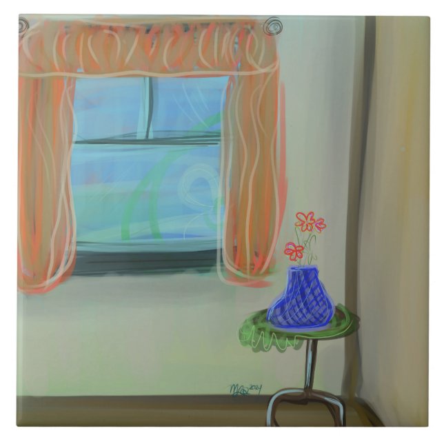 Azulejo Comisiones abiertas para arte original pintado por (Frente)