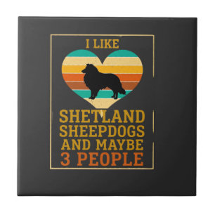 Azulejo Como Pastores de Shetland Tal Vez la Gente Perro C