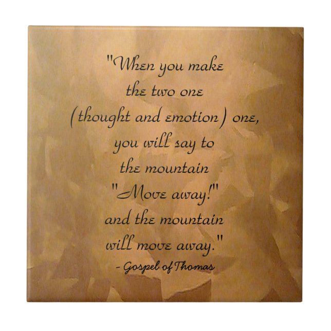 Azulejo Cómo Rezar El Evangelio De Thomas (Frente)