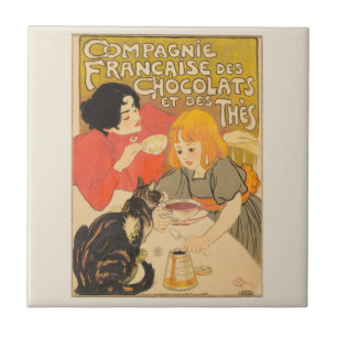 Azulejo Compañía Francesa de Chocolates y Tés, Art Nouveau