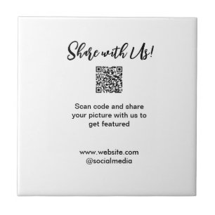 Azulejo Comparte tu análisis de imagen código QR añadir co