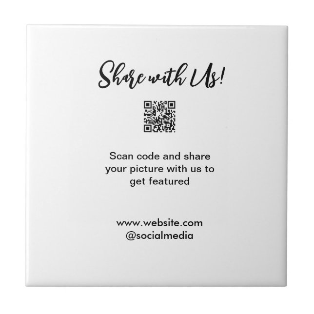 Azulejo Comparte tu análisis de imagen código QR añadir co (Frente)