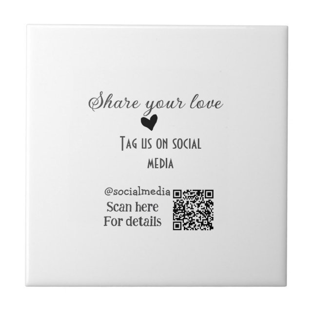 Azulejo Compartir el análisis de amor código QR agregar de (Frente)