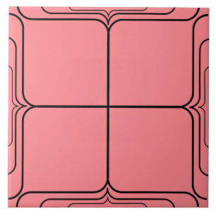 Azulejo Complemento para rosa blanco art decó sobre rosa