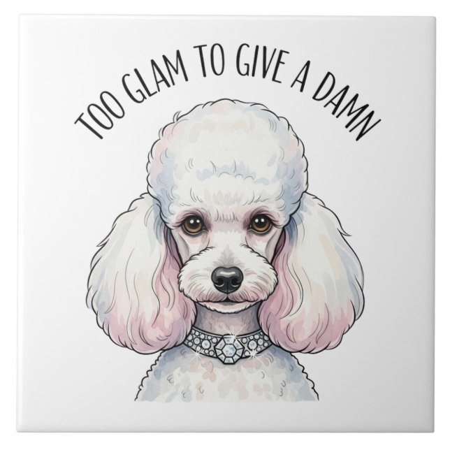 Azulejo Cómplice de caniche a cita de Glam (Frente)