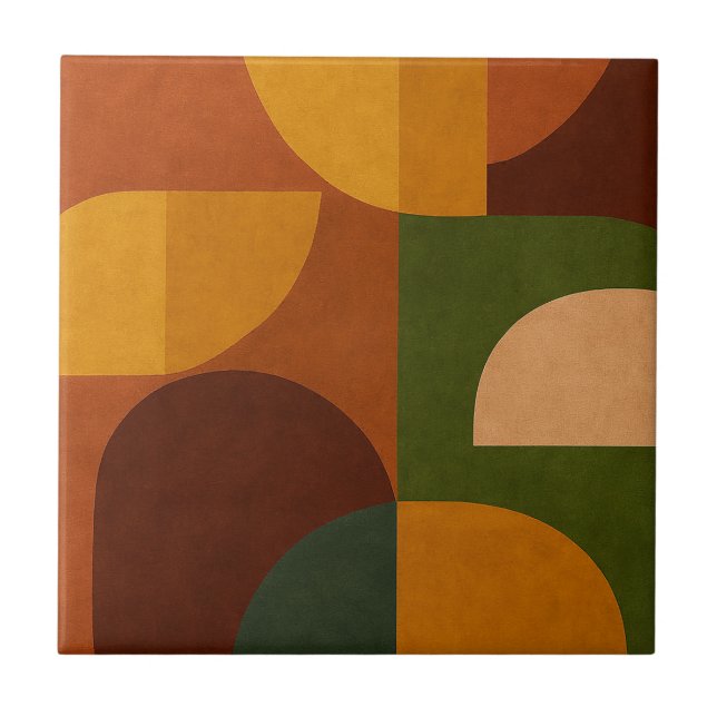 Azulejo Composición abstracta modernista de mediados de si (Frente)