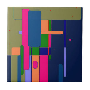 Azulejo Composición de obra de arte abstracta