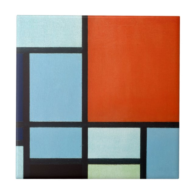 Azulejo Composición de Piet Mondrian (Frente)
