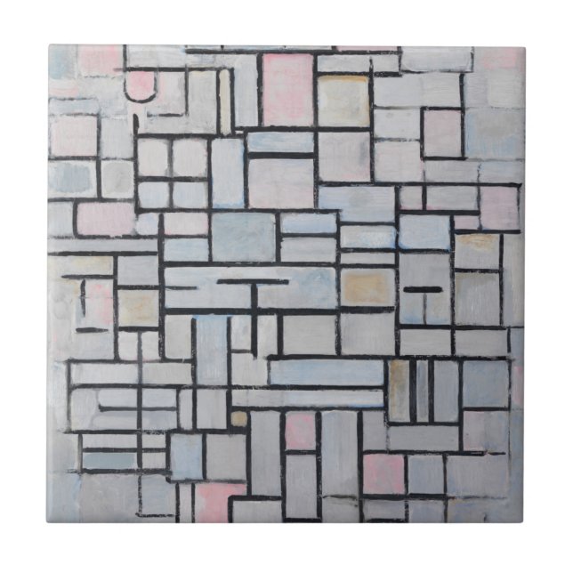 Azulejo Composición de Piet Mondrian No IV 1914 (Frente)