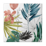 Azulejo Composición tropical<br><div class="desc">Composición tropical I de Jennifer Goldberger. Este diseño de arte tropical presenta hermosas hojas con toques florales. | 163736FN</div>