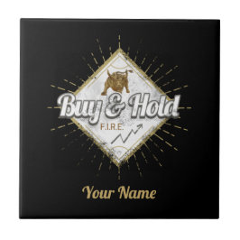 Azulejo Comprar y retener el Bull de comerciante compra el