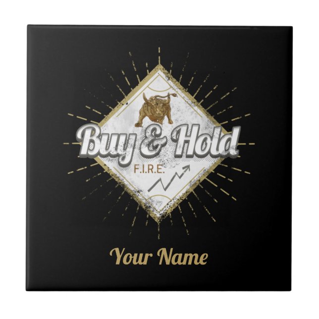 Azulejo Comprar y retener el Bull de comerciante compra el (Frente)