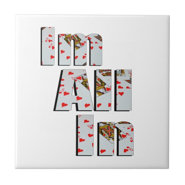 Azulejo Comprometido: Todo Apostado En El Poker (Frente)