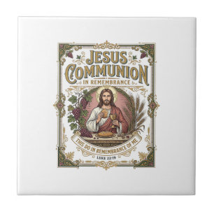 Azulejo Comunión de Jesús Comunión de Jesús Fe Cristiana V