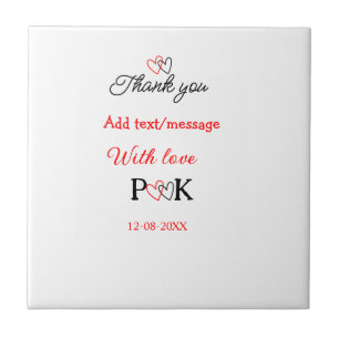 Azulejo Con amor agregar carta de nombre de pareja gracias