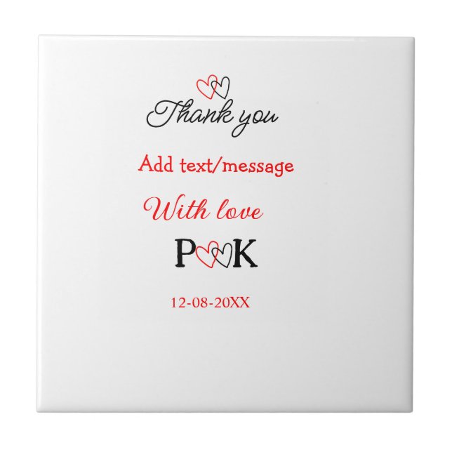 Azulejo Con amor añade la letra del nombre de la pareja gr (Frente)