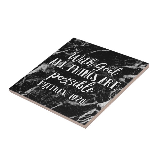 Azulejo Con Dios todas las cosas son Posibles Biblias Cris (Lado)