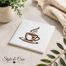 Azulejo con diseño de marca de taza de café para c