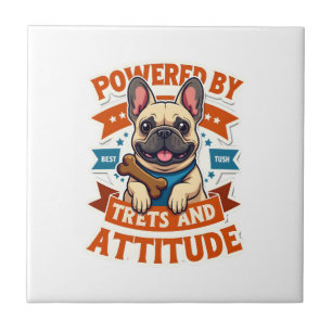 Azulejo Con Energía de Golosinas y Actitud Bulldog Francés