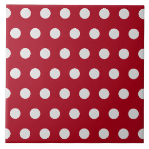 Azulejo con patrón de lunares rojos modernos