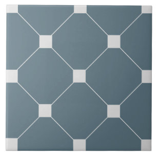 Azulejo con Patrón Geométrico de Estilo Victoriano