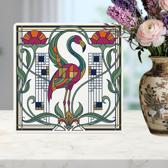 Azulejo con Patrón Geométrico Floral de Flamenco V (Subido por el creador)