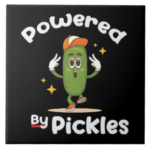 Azulejo Con Pickles De Poder Comida Pepino Divertido
