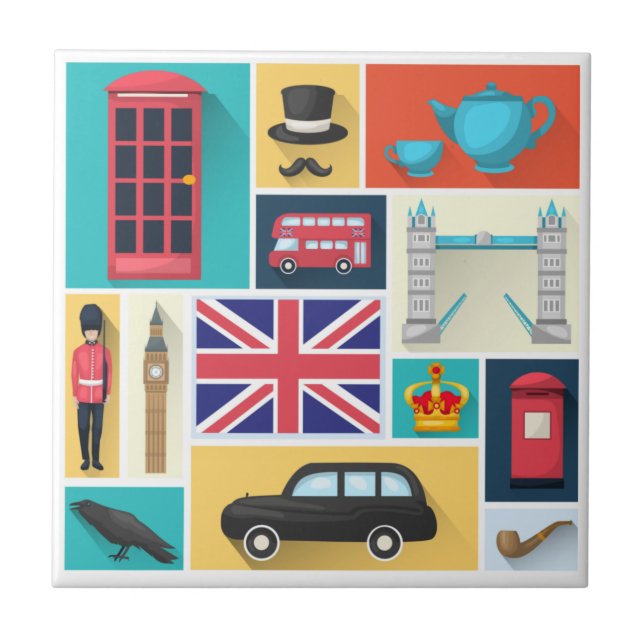 Azulejo Con tema de Londres (Frente)