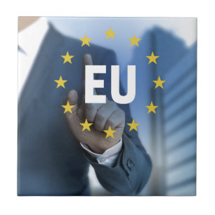 Azulejo Concepto de pantalla táctil de la Unión Europea