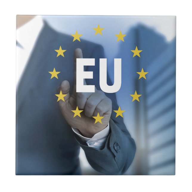 Azulejo Concepto de pantalla táctil de la Unión Europea (Frente)