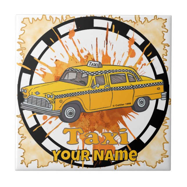 Azulejo Conductor de Taxi (Frente)
