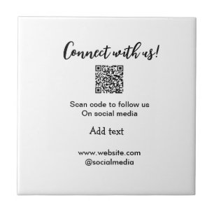 Azulejo Conectar con nosotros escanear código QR agregar c
