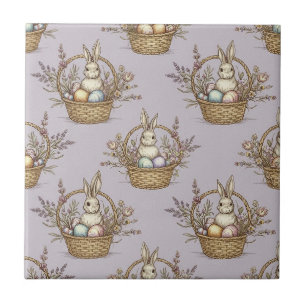 Azulejo Conejito de Pascua adorable patrón pastel de prima